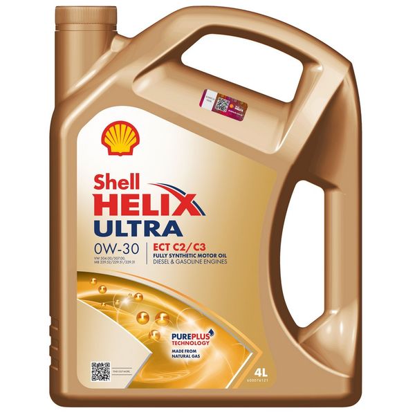 Shell Helix Ultra ECT С2/С3 0W-30 (4 л) моторна олива 2596 фото